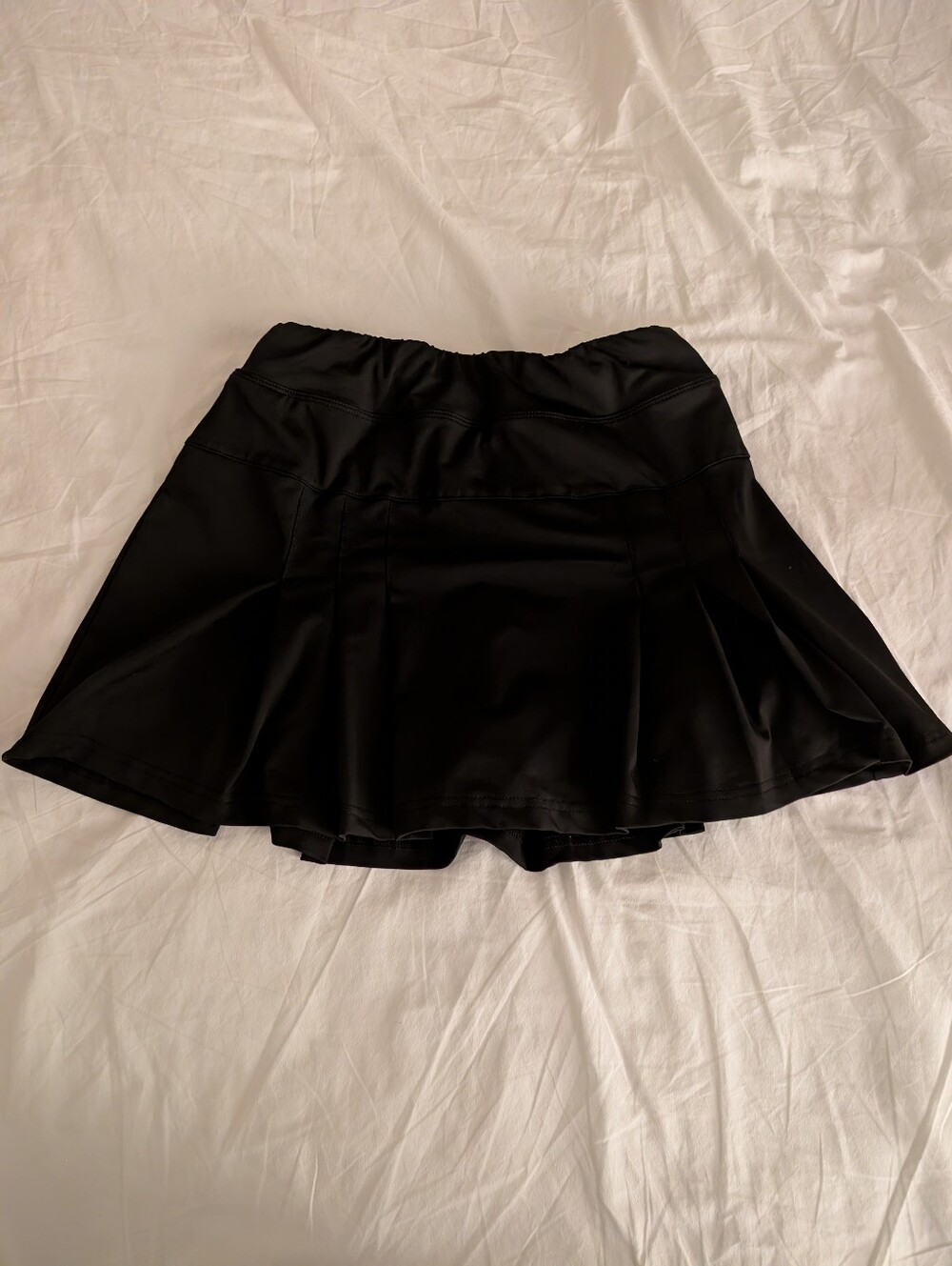 Short Black Skort Adjustable Waist
